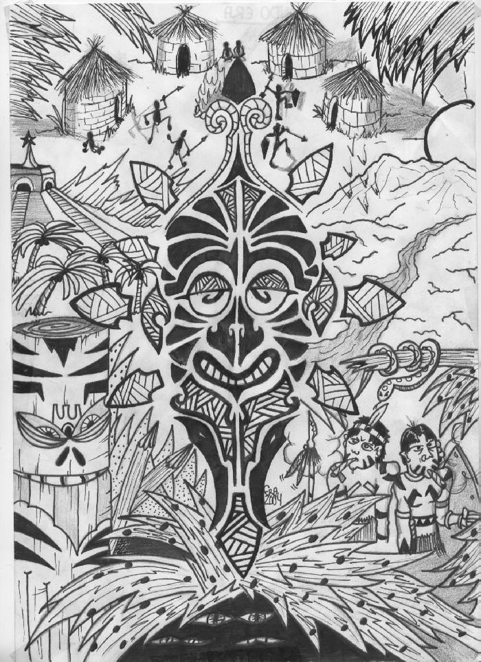 tatuaje azteca imagen. MUNDO AZTECA TATUADO E.R.A_KIKE ROEB ALVAREZ- Artelista.com