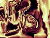 Las llamas del infierno abstracto,Obras de arte